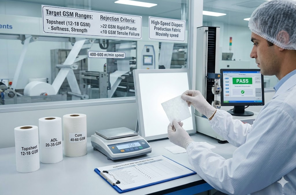 Hygiene product GSM quality inspection lab