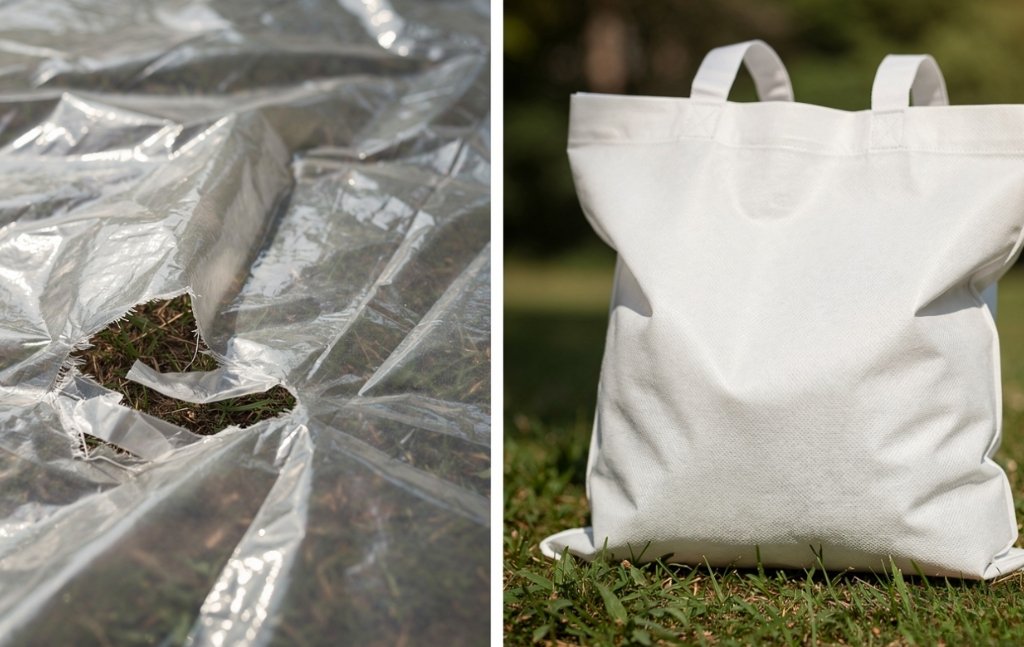 nonwoven fabric vs plastic