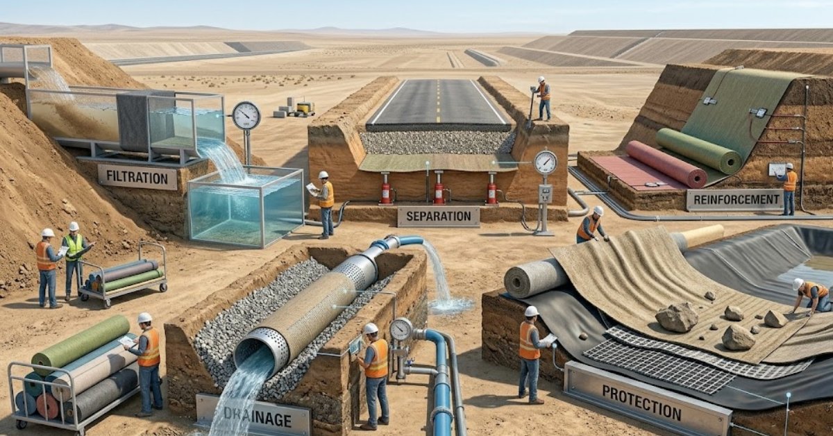 Five Functions of Geotextile Nonwoven Fabric